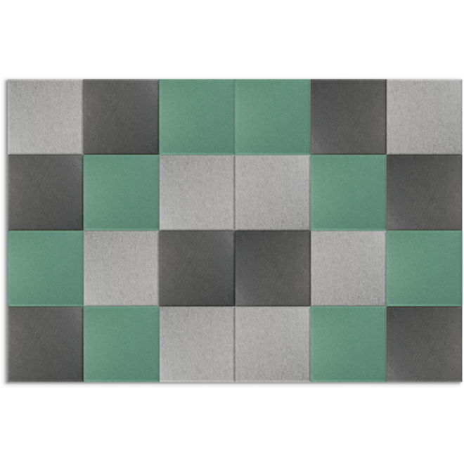 Akoestische PET-vilt wandtegels, set24, 30x30 cm