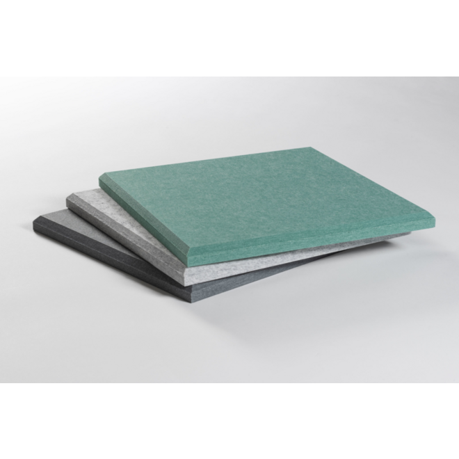 Akoestische PET-vilt wandtegels, set24, combiset petrol groen, 30x30cm
