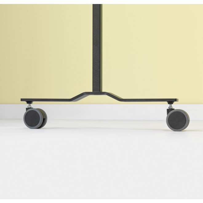 Verrijdbaar Work Board, emailstaal wit, 120x75 cm