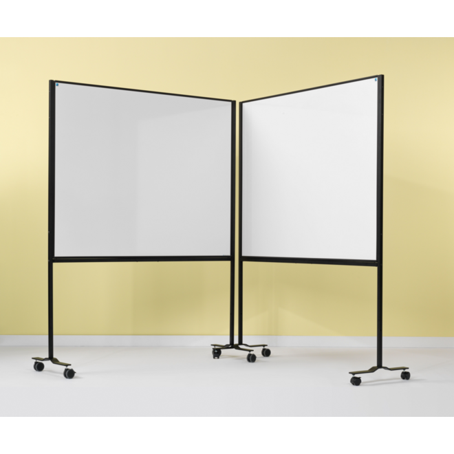 Verrijdbaar Work Board, emailstaal wit, 120x150 cm