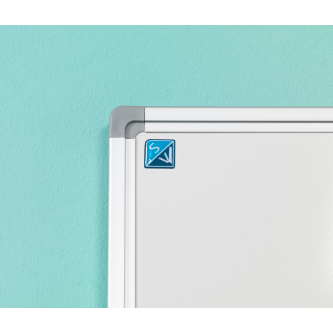 Whiteboard, wit emaille, Softline 8 mm - alu-profiel, 150x300 cm