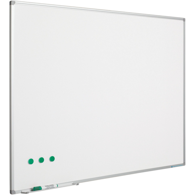 Whiteboard, wit emaille, Softline 8 mm - alu-profiel, 150x300 cm