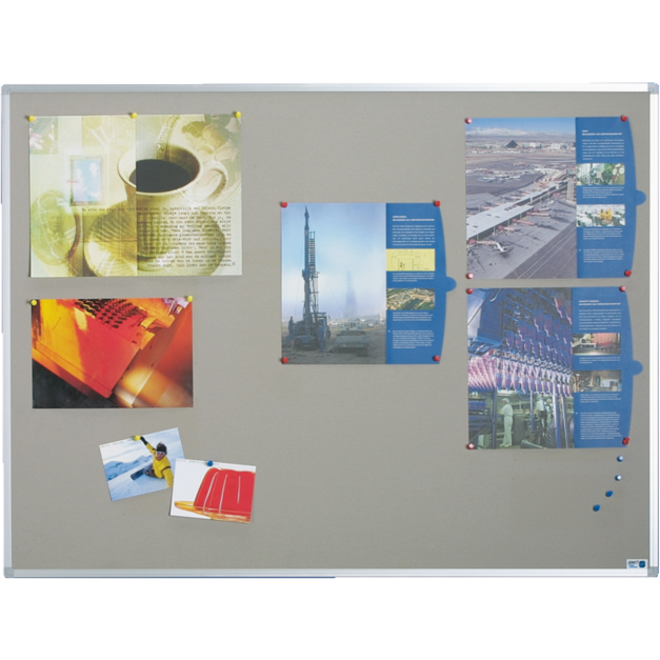 Viltbord 90 x 120 cm, grijs, ongemonteerd