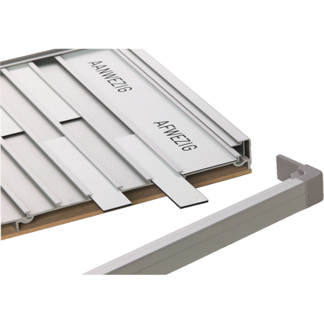 Presentiebord 30 pos. 24 x 74,5 cm incl. 30 blanco naamplaatjes