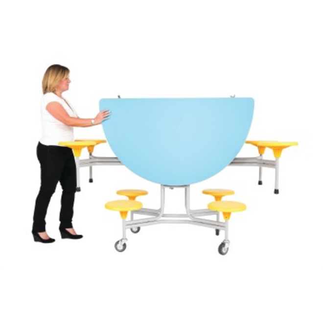 Ronde tafel, 8-zitter H61 136cm x 153cm x 61cm