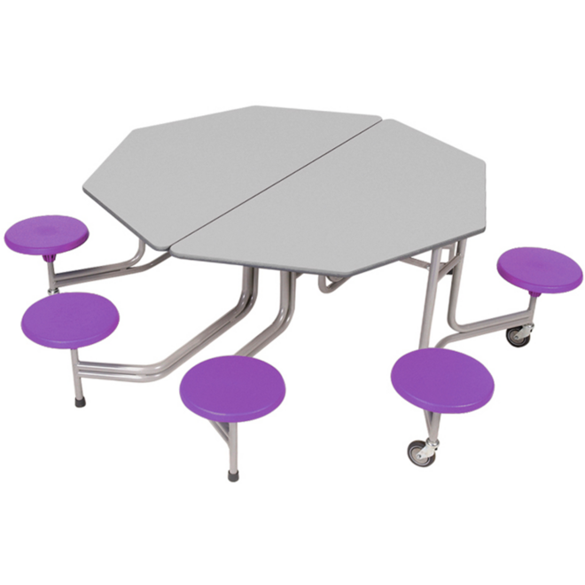 Achthoekige tafel, 8-zitter H61 136cm x 153cm x 61cm