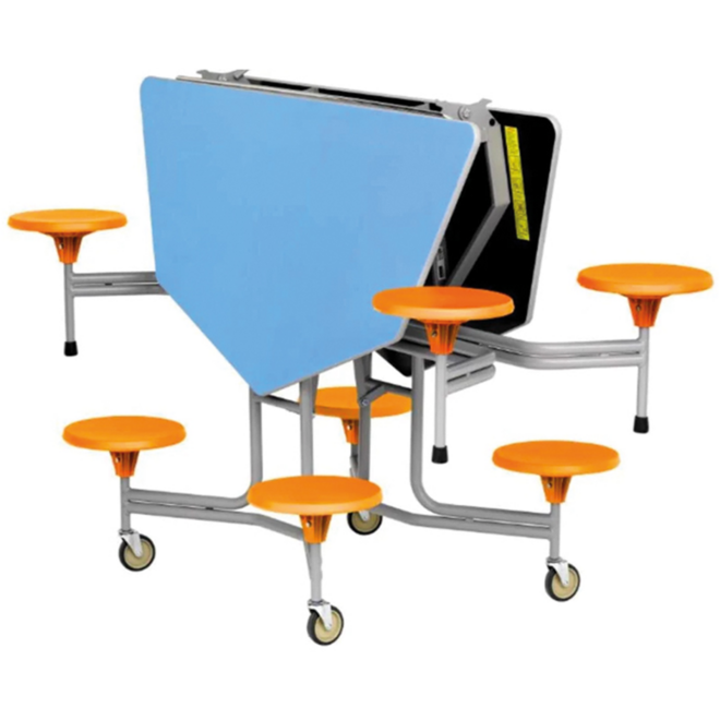 Achthoekige tafel, 8-zitter H68 136cm x 153cm x 68cm
