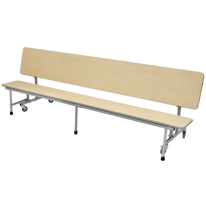 3-in1 tafel/zitbanken, H68 244cm x 69cm (zithoogte 37,5cm)