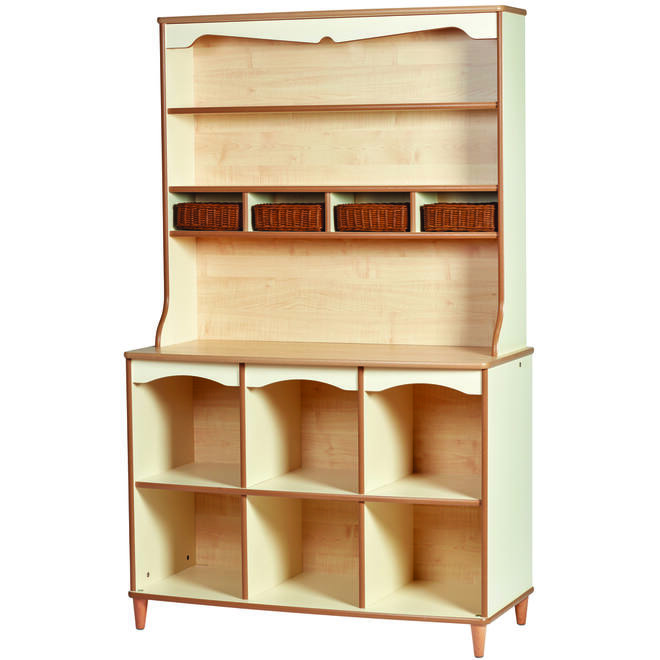 Leidsterkast 189 cm hoog, crème/esdoorn, PT1126