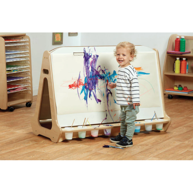 Ezel Dubbelzijdige met 4 stations, Schoolbord/whiteboard, PT1064
