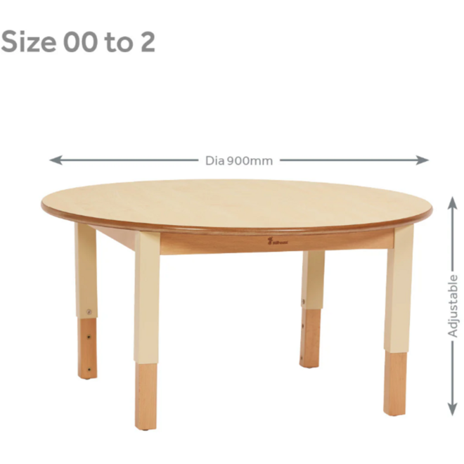 Tafel rond in hoogte verstelbaar, middel, PT1278