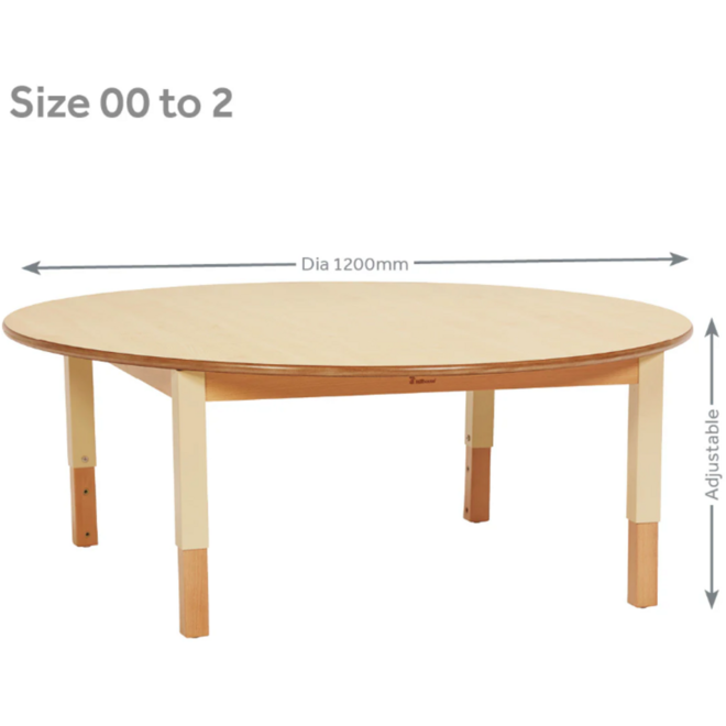 Tafel rond in hoogte verstelbaar, groot, PT1279