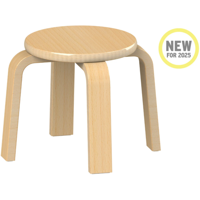 Kruk stapelbaar, hout, 26 cm, set van 4 stuks, PT1388