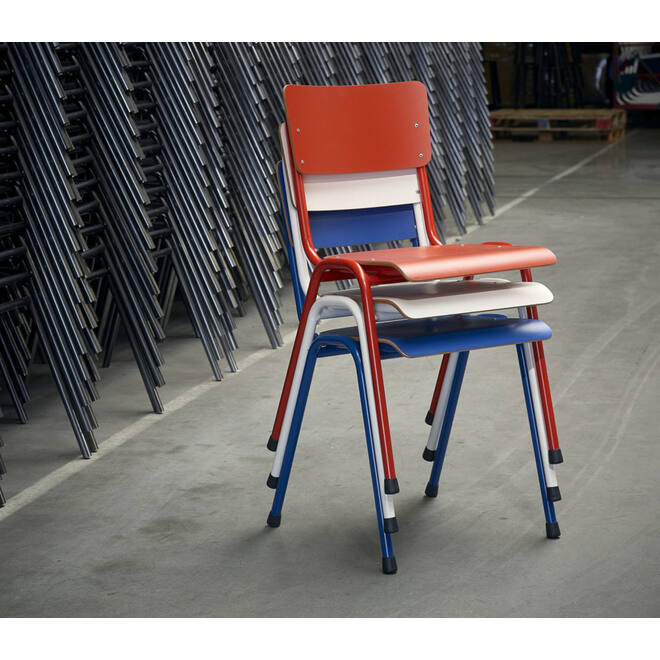 Stoel model 3390, zonder armleuningen, Ral 7037 grijs