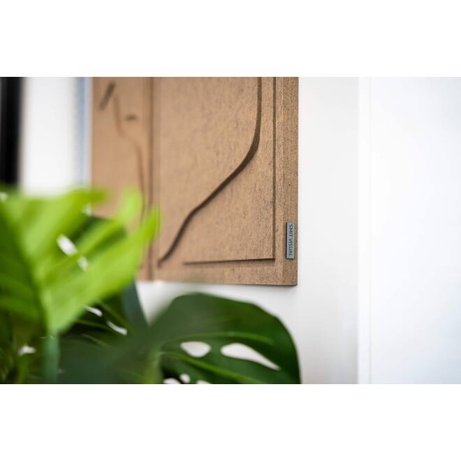 FLOW 2 luik -Acoustic Art - Bruin, 2 stuks, 80x60 cm