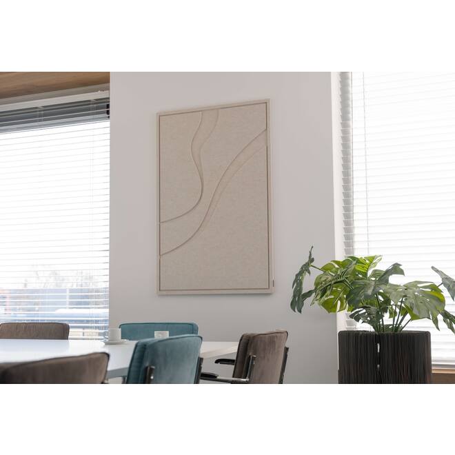 FLOW Large - Acoustic Art - Beige, 1 stuk, 120x80 cm