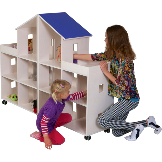 Klip Klap poppenhuis H115xB150xD37,5 cm dak