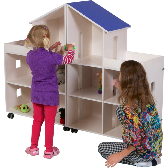 Klip Klap poppenhuis H115xB150xD37,5 cm dak