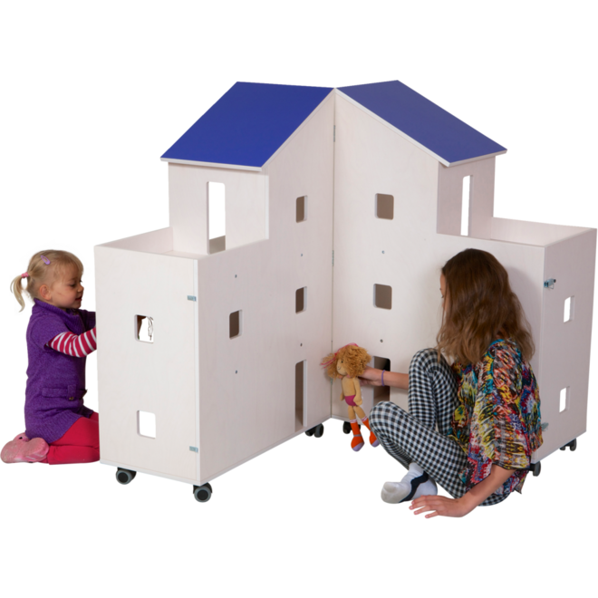 Klip Klap poppenhuis H115xB150xD37,5 cm dak