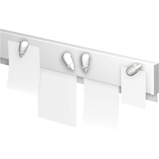 Info Rail magnetisch wit, 200 cm, incl. bevestigingsmateriaal