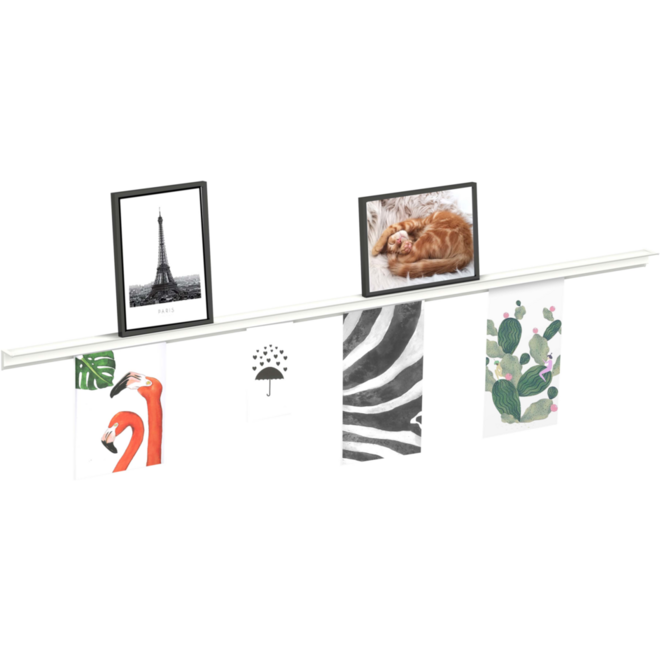 Info Rail+, wit 200 cm, inclusief