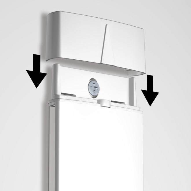 Card Rail wit, 114 cm, inclusief bevestigingsmateriaal en magneetjes