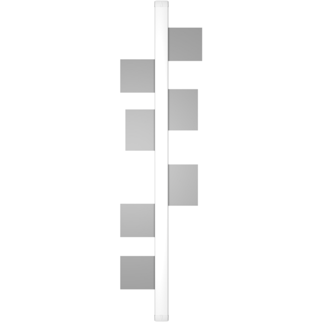 Card Rail wit, 114 cm, inclusief bevestigingsmateriaal en magneetjes