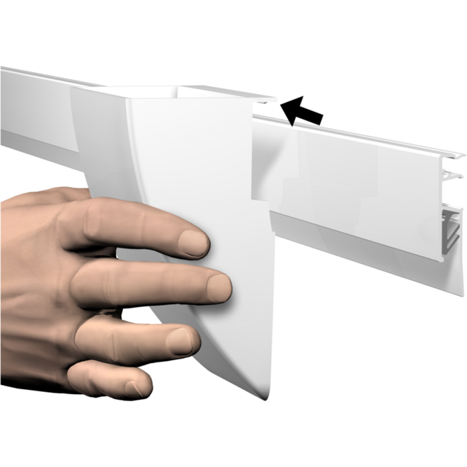 Opbergbakclip wit