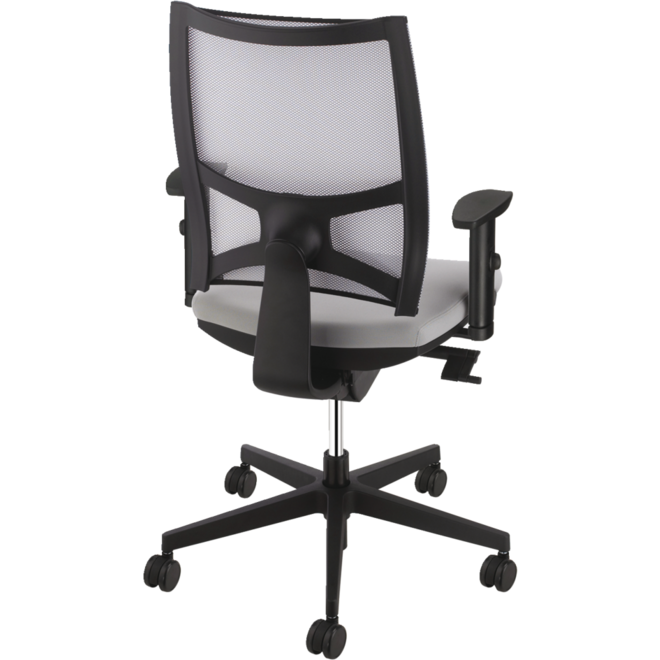 Bureaustoel Team Strike Air voet+ rug Mesh zwart, excl. arml. BN-stof