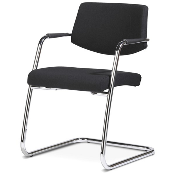 Stoel Passepartout 20, BN-stof sledemodel chroom