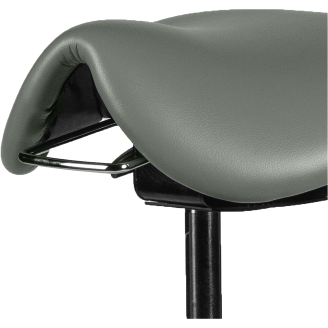 Zadelkruk zithoogte 50-69 cm, luxe kunstleder Donkergrijs/10