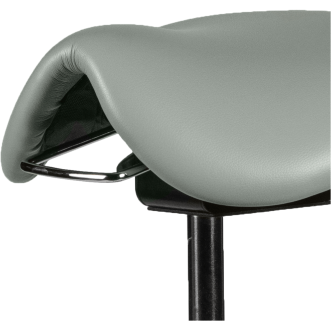 Zadelkruk zithoogte 50-69 cm, luxe kunstleder Donkergrijs/10