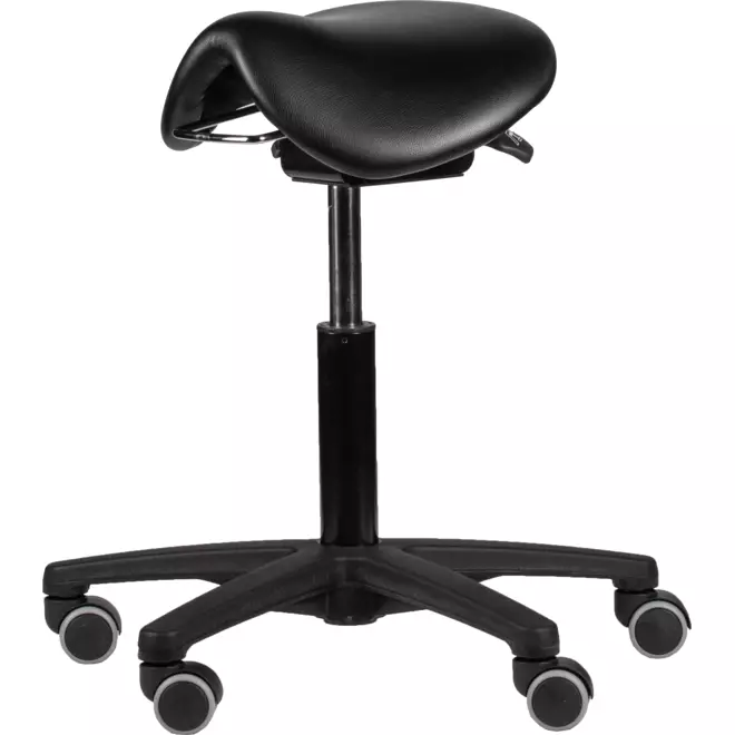 Zadelkruk zithoogte 50-69 cm, luxe kunstleder Donkergrijs/10