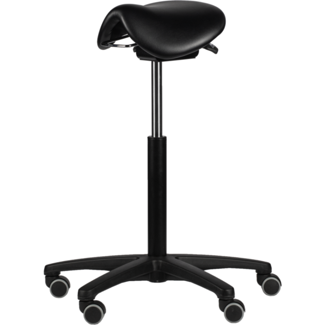 Zadelkruk zithoogte 59-115 cm, luxe kunstleder Matzwart/0