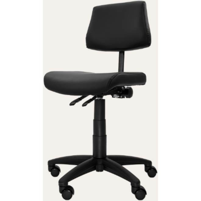 Stoel zithoogte 43-57 cm, luxe kunstleder Donkergrijs/10