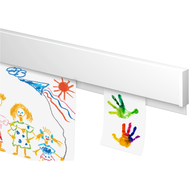 Info Rail wit 100 cm (inclusief bevestigingsmateriaal en eindkappen)