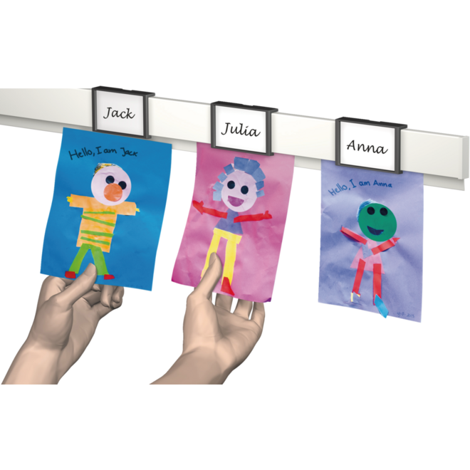 Info Rail me wit 100 cm (inclusief bevestigingsmateriaal en eindkappen)