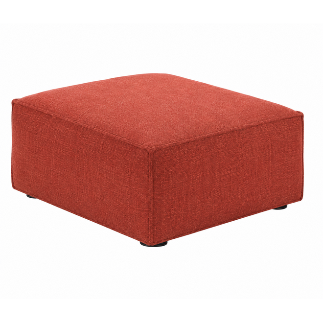 Zitelement Harley | Hocker, Stofgroep Harlow Reishi, zwarte doppootjes