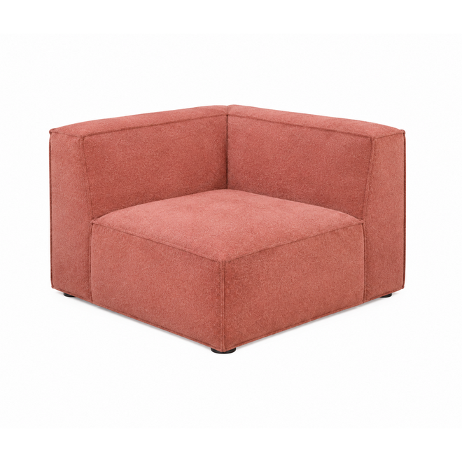 Zitelement Harley | Corner, Stofgroep Harlow Reishi, zwarte doppootjes