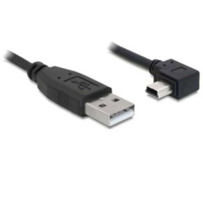 USB kabel  A - USB B mini B5 kabel (haaks)