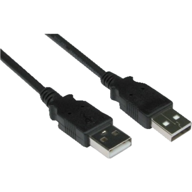 USB kabel High Quality 2.0 - A male USB A male zwart 2.0 meter