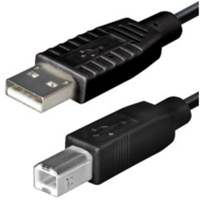USB kabel 2.0 - A male - USB B male zwart 1.8 meter