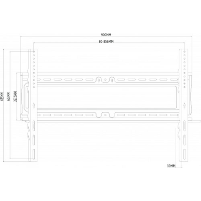 Wandbevestiging voor touchscreen 42-90",max 100kg (HP63A)