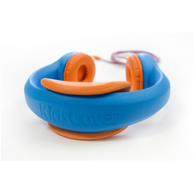 Safe 'n Sound hoofdtelefoon blauw, met afneembare textiel kabel