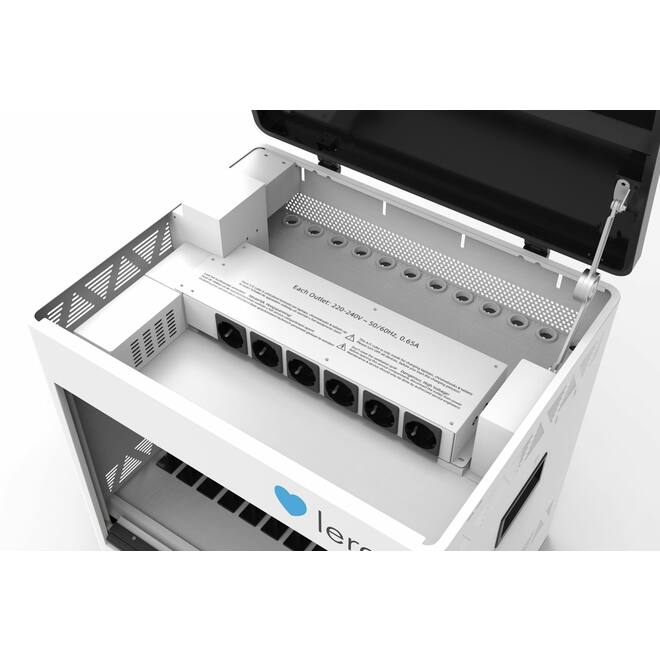 Hart voor Leren Cube DRG12A / max. 12 devices t/m 14" / AC-Socket  / Wit