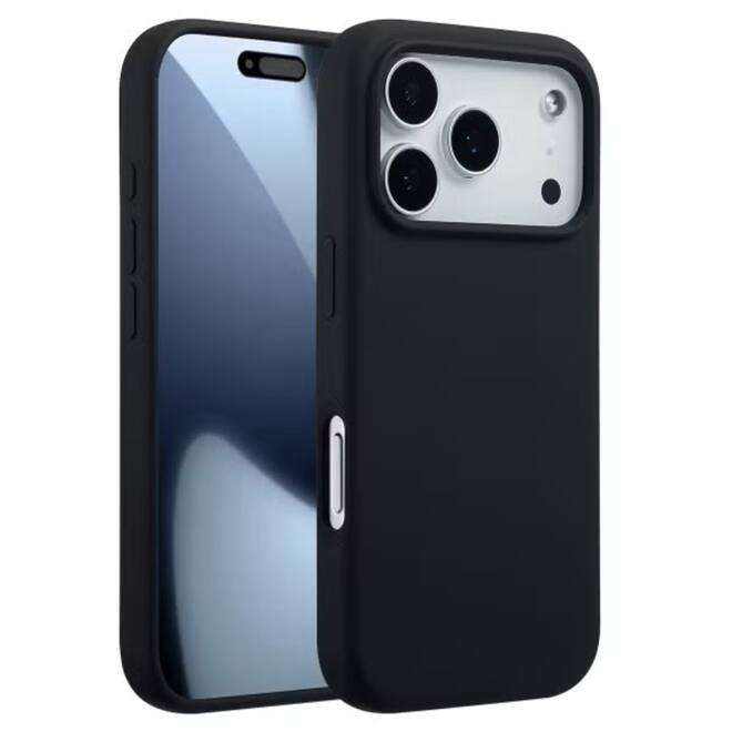 Accezz Liquid Silicone Backcover met MagSafe iPhone 17 Pro - Zwart