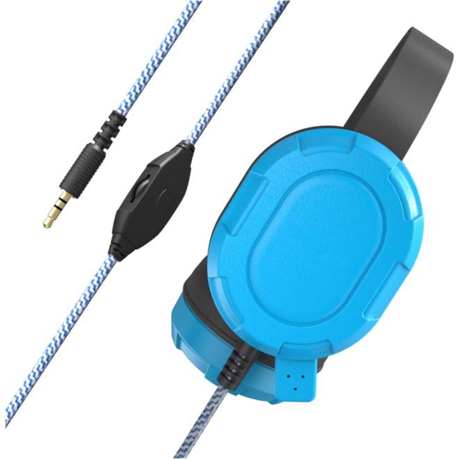 Educatie headset incl. microfoon / doos met 6 stuks / Kleur: Zwart/Blauw