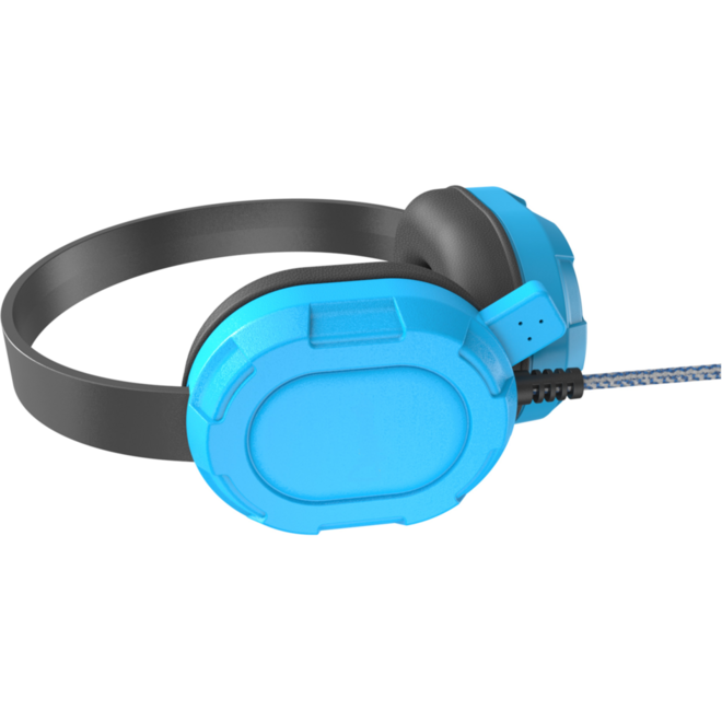 Educatie hoofdtelefoon incl. microfoon / doos met 6 stuks / Kleur: Zwart/Blauw