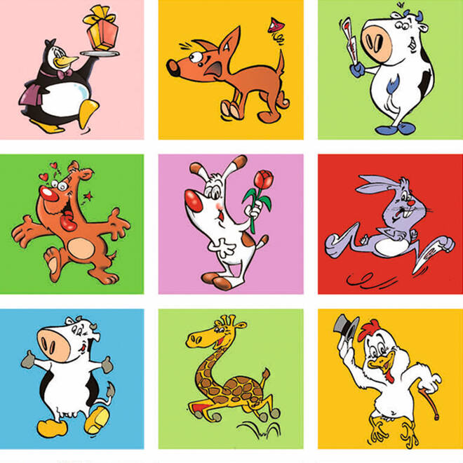 Beloningsstickers 431 dolle dieren parade, 35 motieven, 700 stuks