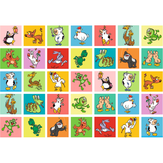 Beloningsstickers 431 dolle dieren parade, 35 motieven, 700 stuks